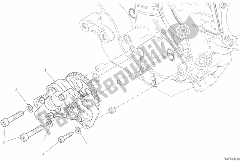 All parts for the Oil Pump of the Ducati Scrambler Cafe Racer 803 2020
